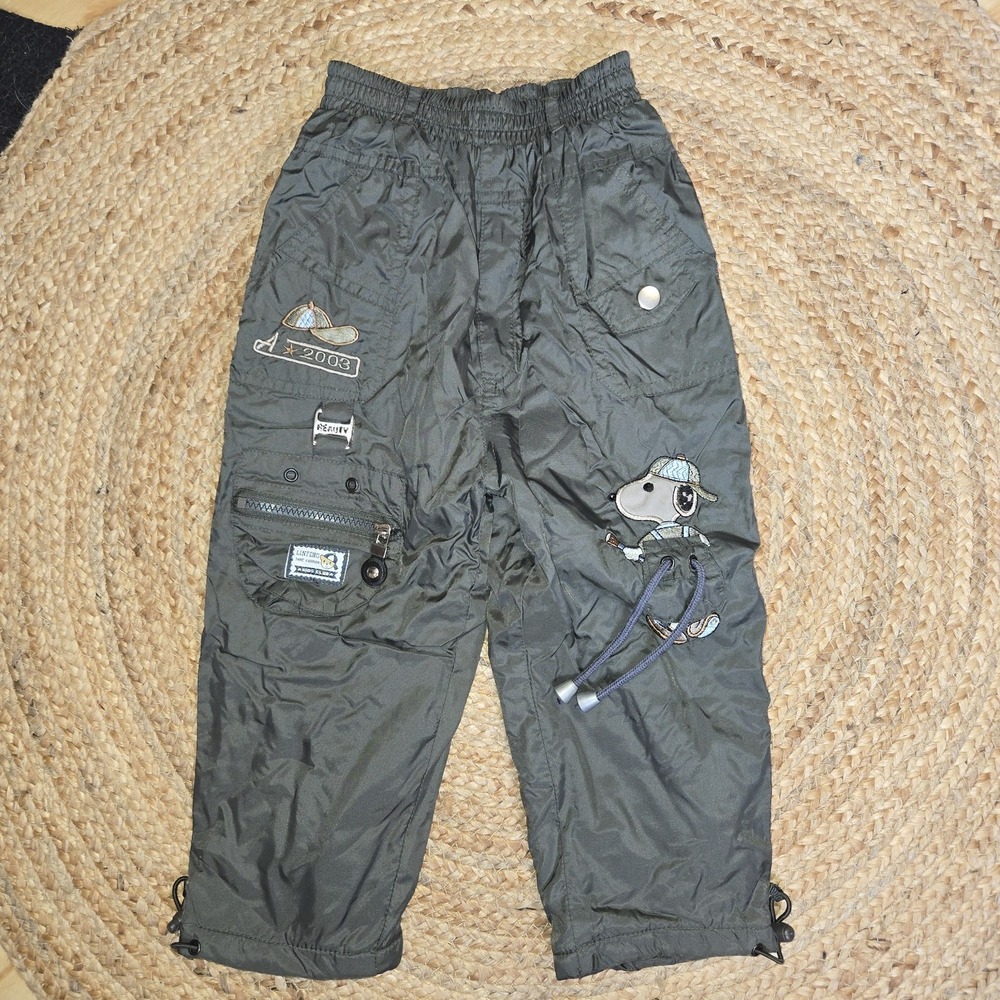 Snoopy Boys Sz 6? Softshell Cargo Pants Fleece Lined